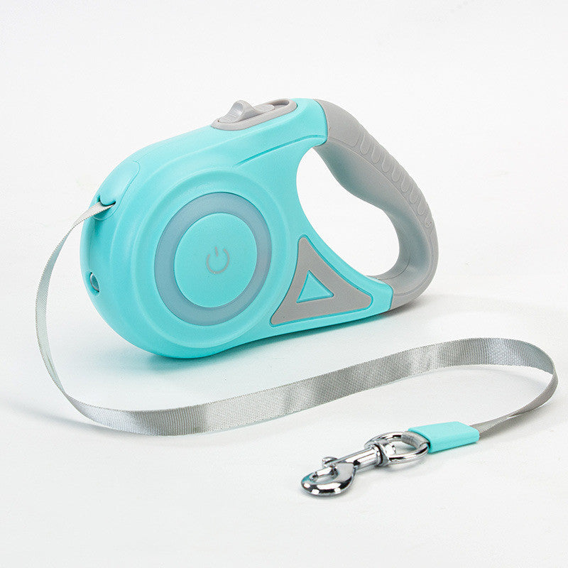 Retractable Dog Leash with Spotlight & Adjustable Collar | Auto Traction Rope for Small & Medium Dogs