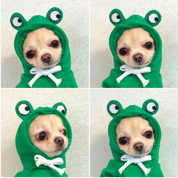 Cute Fruit Dog Clothes – Winter Fleece Hoodie for Small Dogs & Cats
