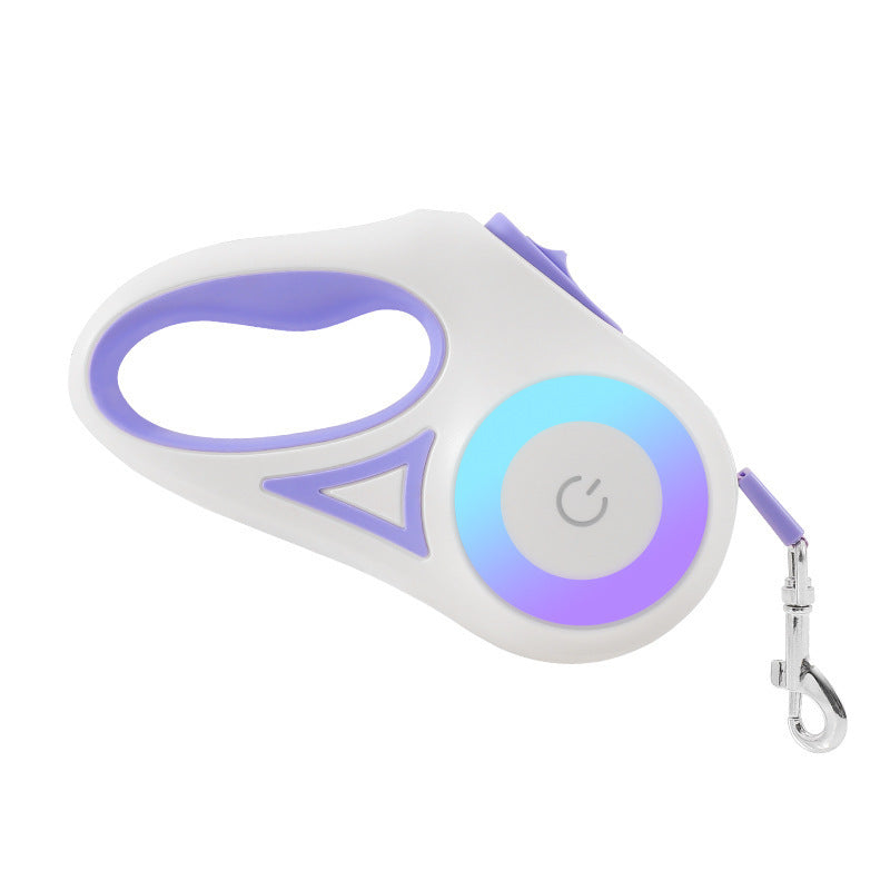 Retractable Dog Leash with Spotlight & Adjustable Collar | Auto Traction Rope for Small & Medium Dogs