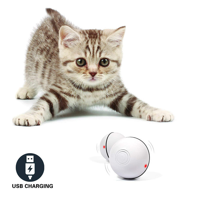 LED Laser Cat Toy Ball – Interactive Rolling Electronic Pet Toy