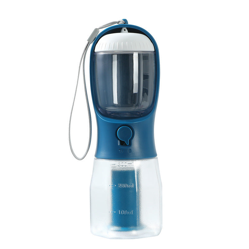 3-in-1 Dog Water Bottle with Food Container & Waste Bag Holder – Portable Pet Travel Cup