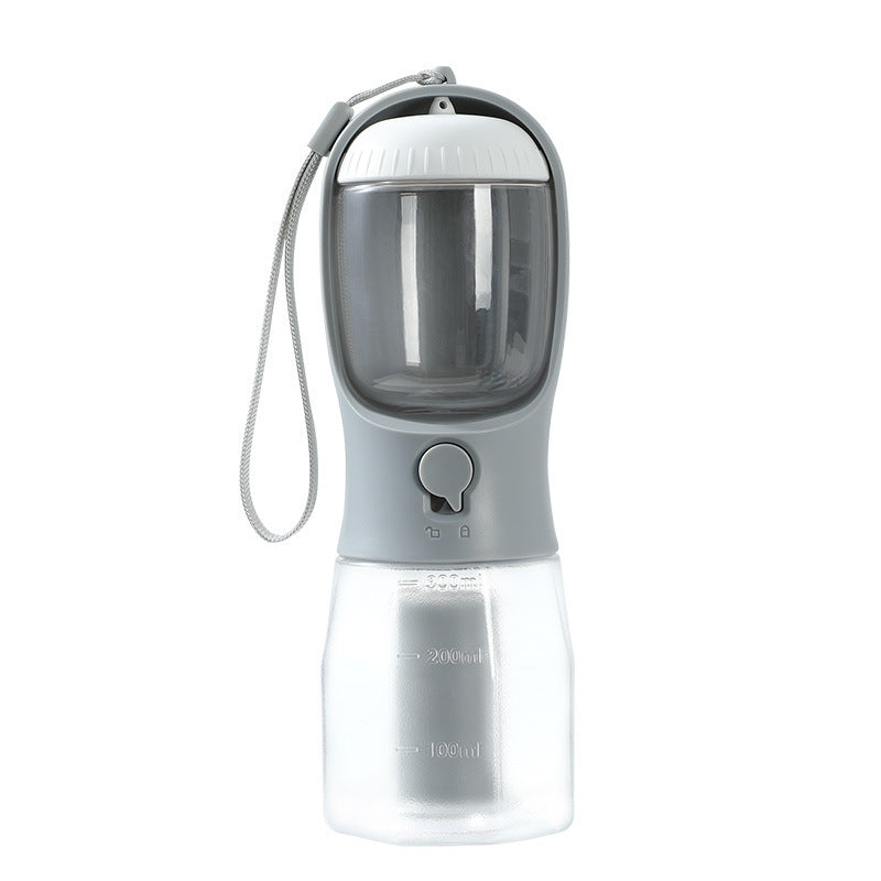 3-in-1 Dog Water Bottle with Food Container & Waste Bag Holder – Portable Pet Travel Cup