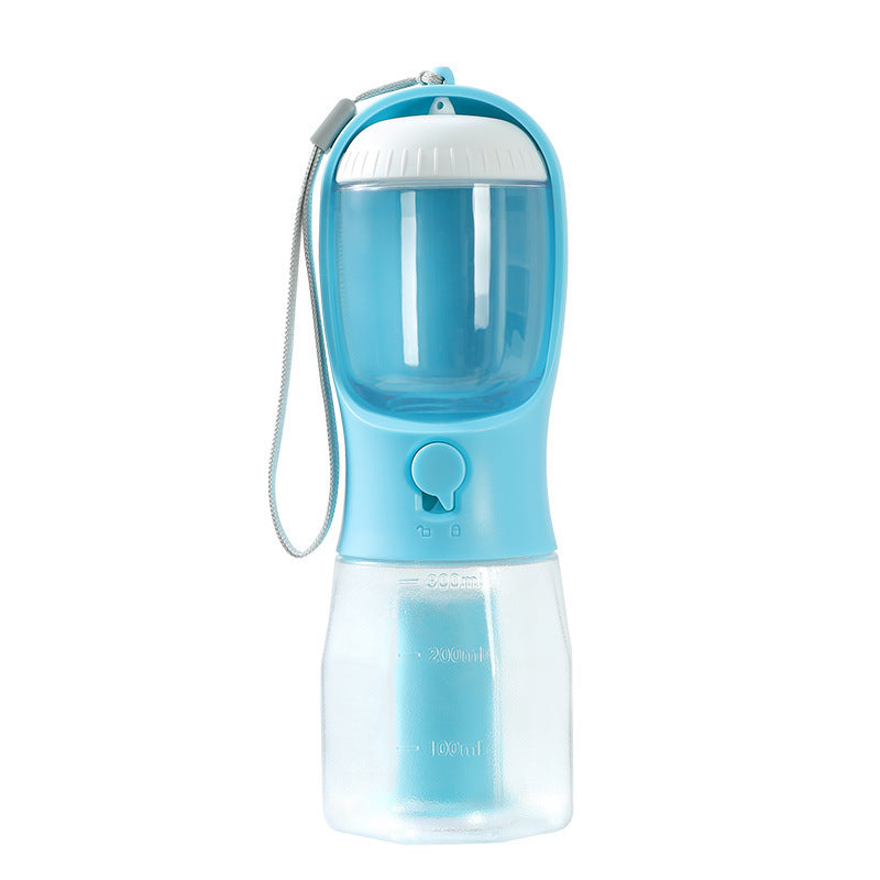 3-in-1 Dog Water Bottle with Food Container & Waste Bag Holder – Portable Pet Travel Cup
