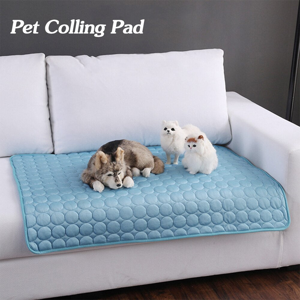 Pet Cooling Mat for Dogs & Cats | Ice Silk Summer Cold Nest Pad