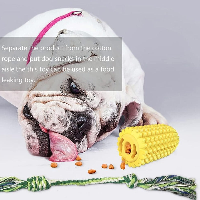 Durable Chew Dog Toy – Squeaky Interactive Corn Cob Toy for Dogs
