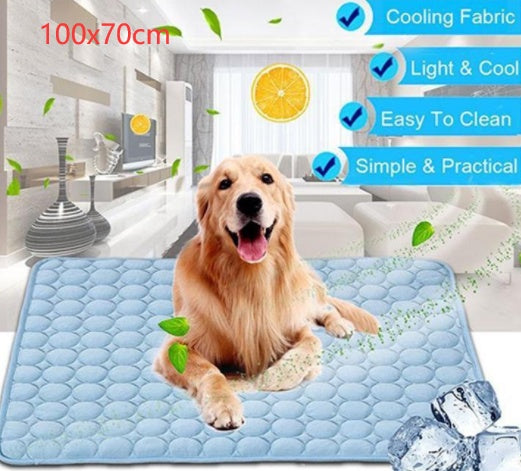 Pet Cooling Mat for Dogs & Cats | Ice Silk Summer Cold Nest Pad