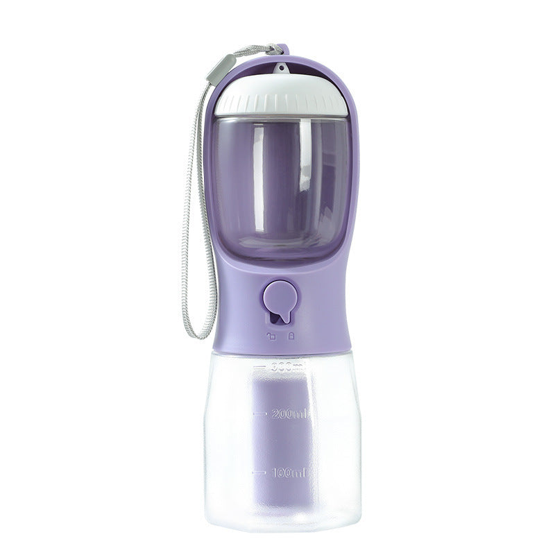 3-in-1 Dog Water Bottle with Food Container & Waste Bag Holder – Portable Pet Travel Cup