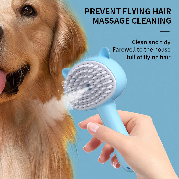 Hair Cleaning Brush with Mist – Rechargeable Self-Cleaning Slicker for Dogs & Cats