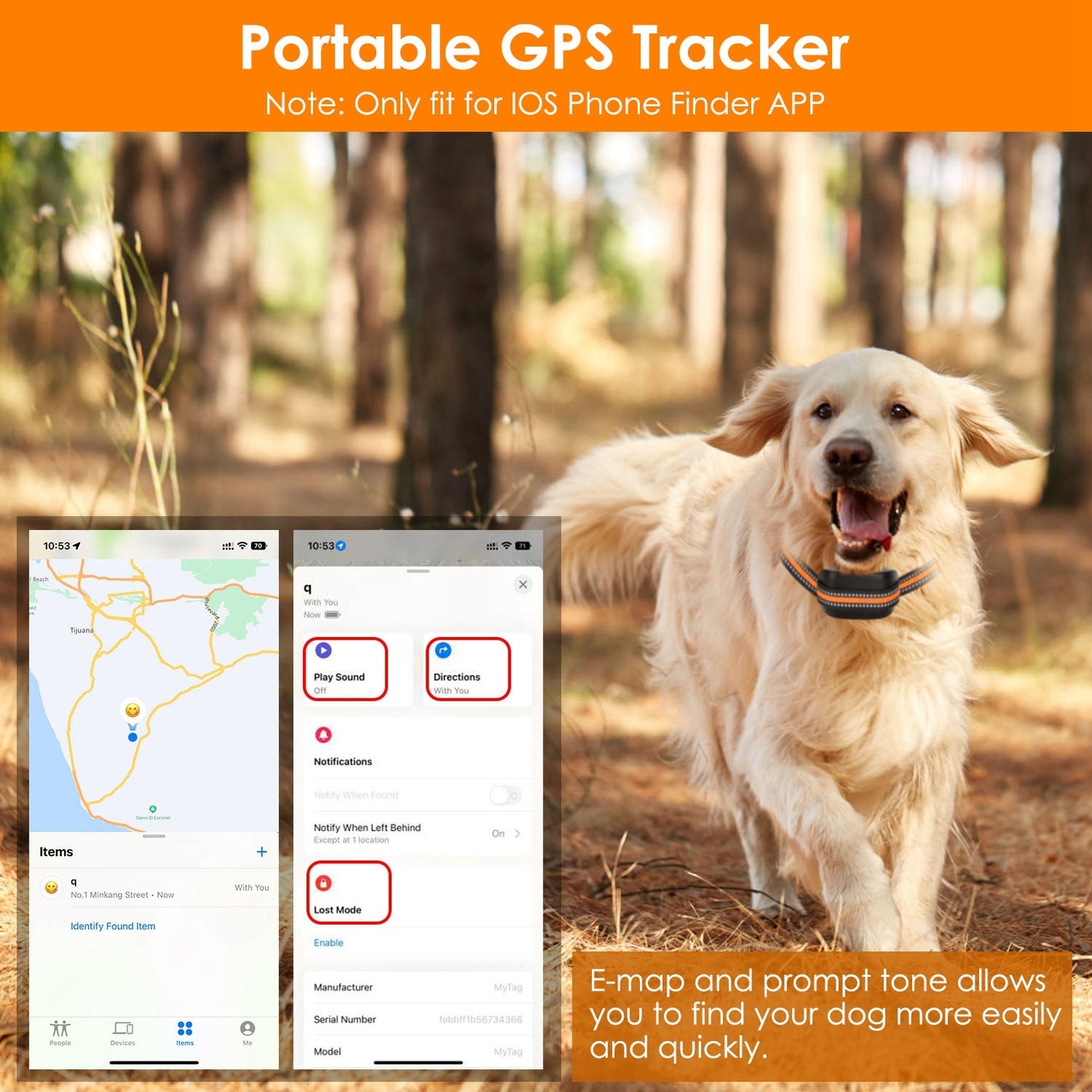 2-in-1 Dog GPS Fence & Tracker – Wireless GPS Dog Collar, 32–2887 FT Radius, IPX6 Waterproof for Small, Medium & Large Dogs