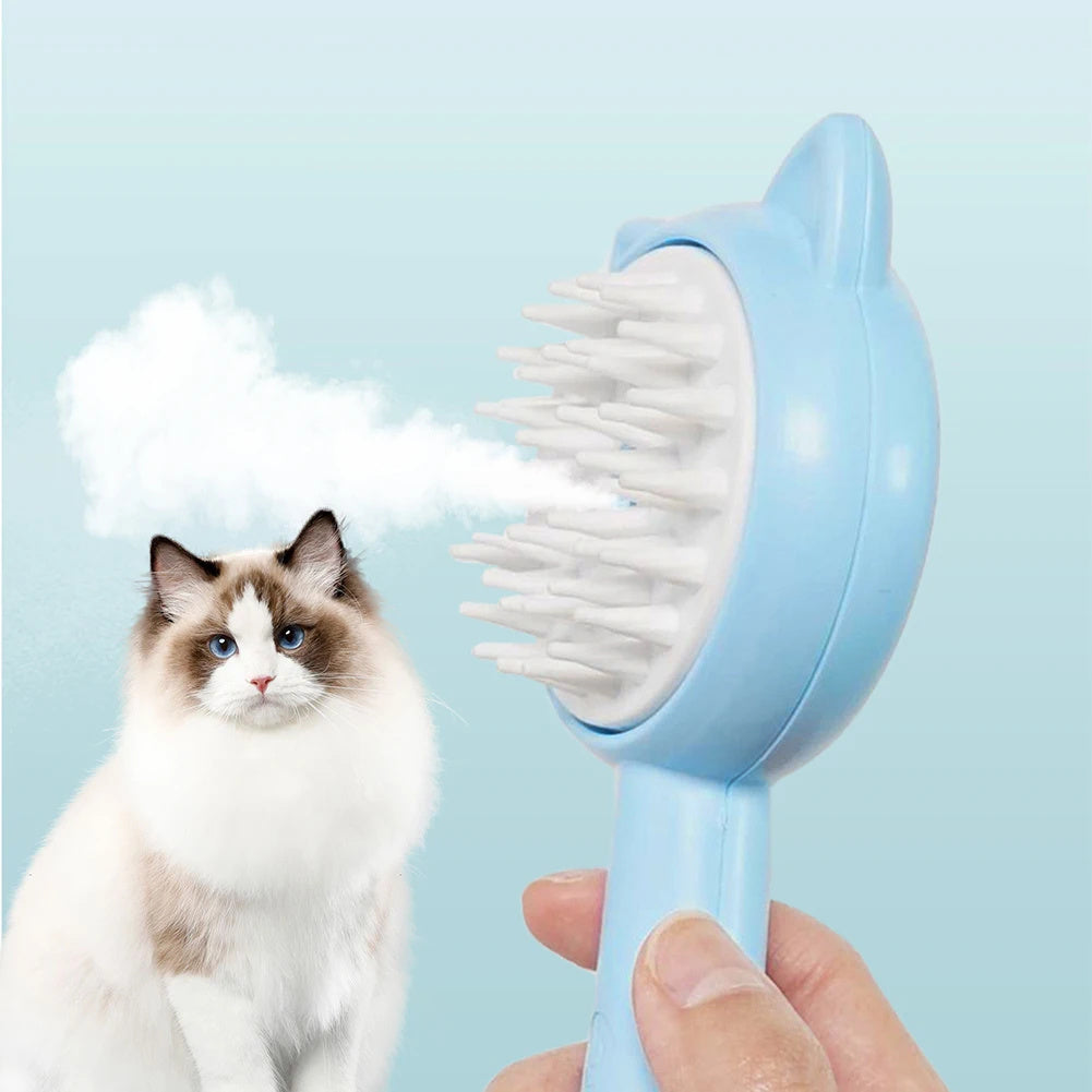 Hair Cleaning Brush with Mist – Rechargeable Self-Cleaning Slicker for Dogs & Cats