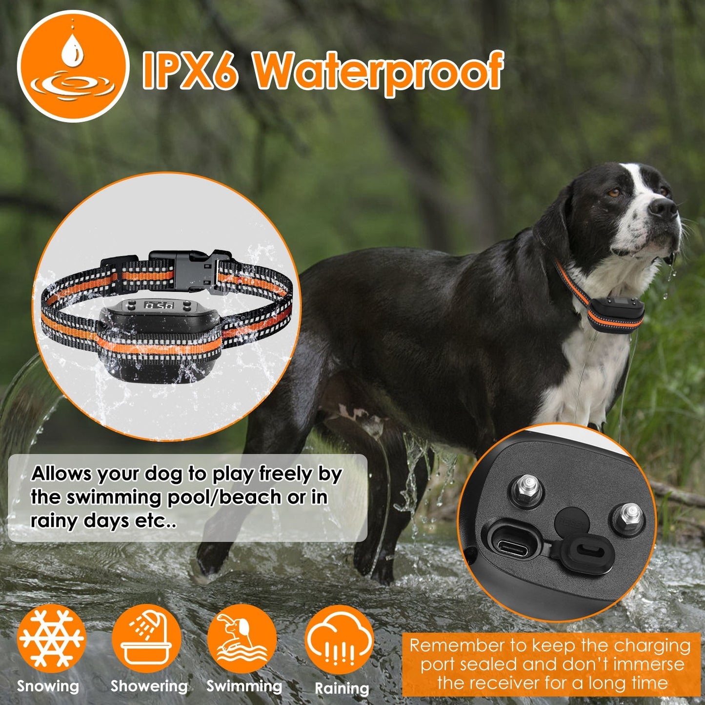 2-in-1 Dog GPS Fence & Tracker – Wireless GPS Dog Collar, 32–2887 FT Radius, IPX6 Waterproof for Small, Medium & Large Dogs
