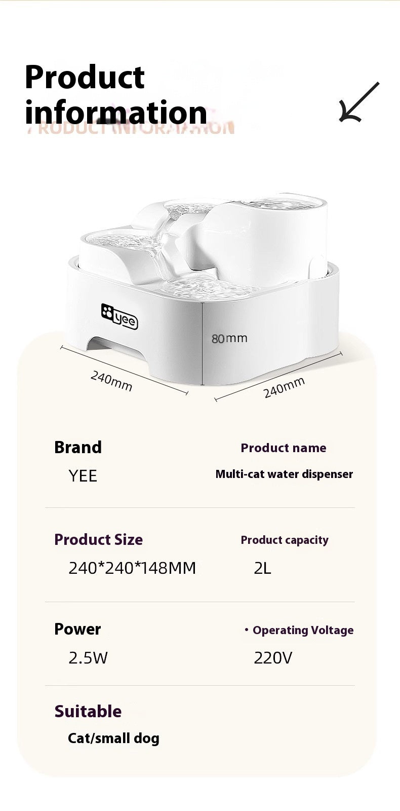 Automatic Cat Water Fountain with Filter – Circulating Flowing Fresh Water Dispenser