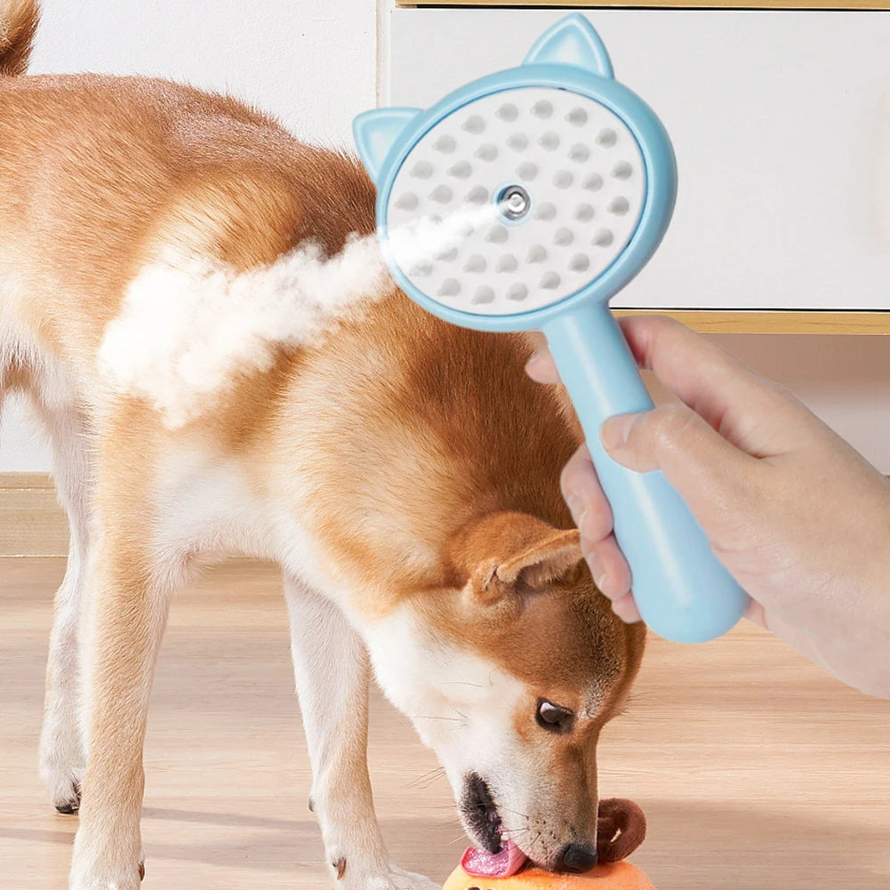 Hair Cleaning Brush with Mist – Rechargeable Self-Cleaning Slicker for Dogs & Cats