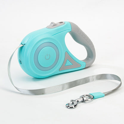 Retractable Dog Leash with Spotlight & Adjustable Collar | Auto Traction Rope for Small & Medium Dogs