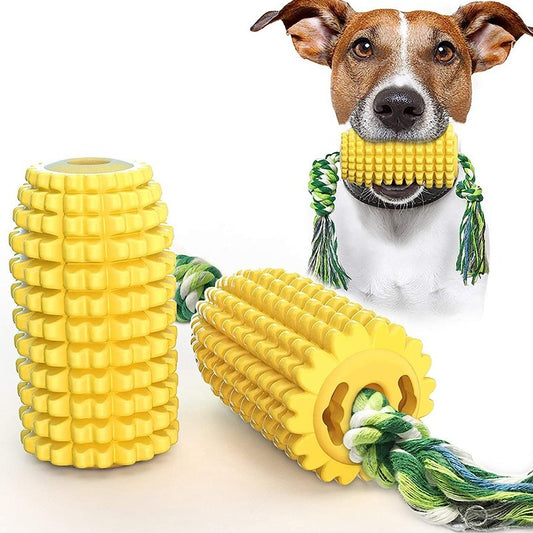 Durable Chew Dog Toy – Squeaky Interactive Corn Cob Toy for Dogs