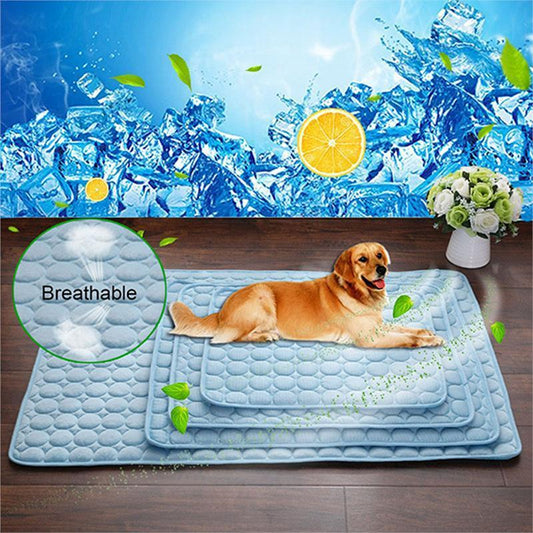 Pet Cooling Mat for Dogs & Cats | Ice Silk Summer Cold Nest Pad