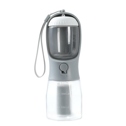 3-in-1 Dog Water Bottle with Food Container & Waste Bag Holder – Portable Pet Travel Cup