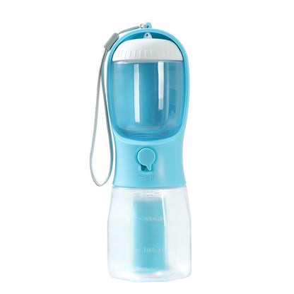 3-in-1 Dog Water Bottle with Food Container & Waste Bag Holder – Portable Pet Travel Cup
