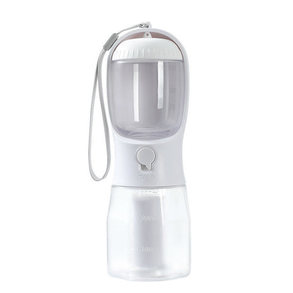 3-in-1 Dog Water Bottle with Food Container & Waste Bag Holder – Portable Pet Travel Cup