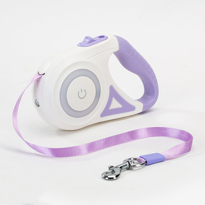 Retractable Dog Leash with Spotlight & Adjustable Collar | Auto Traction Rope for Small & Medium Dogs