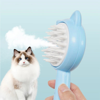 Hair Cleaning Brush with Mist – Rechargeable Self-Cleaning Slicker for Dogs & Cats
