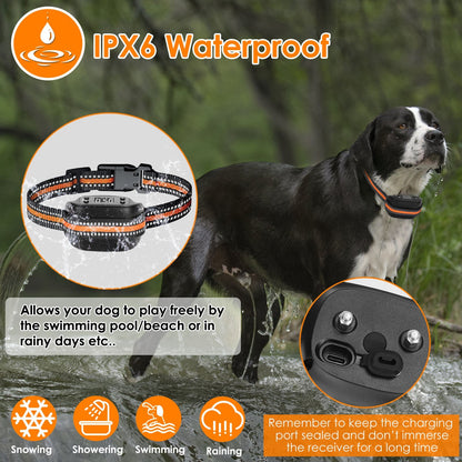 2-in-1 Dog GPS Fence & Tracker – Wireless GPS Dog Collar, 32–2887 FT Radius, IPX6 Waterproof for Small, Medium & Large Dogs