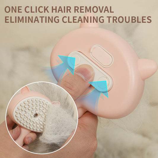 Hair Cleaning Brush with Mist – Rechargeable Self-Cleaning Slicker for Dogs & Cats