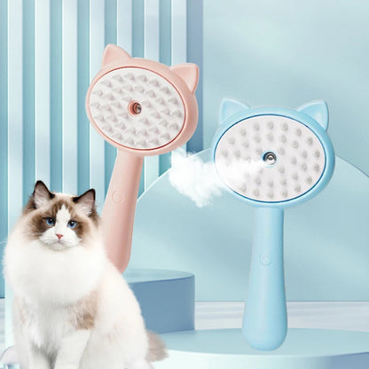 Hair Cleaning Brush with Mist – Rechargeable Self-Cleaning Slicker for Dogs & Cats